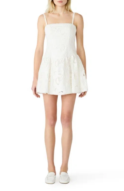 Steve Madden Giada Ladder Stitch Sleeveless Minidress In White