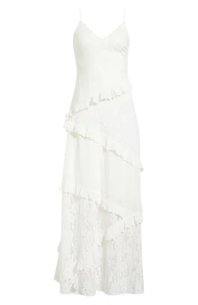 Steve Madden Giah Lace Maxi Slipdress In White