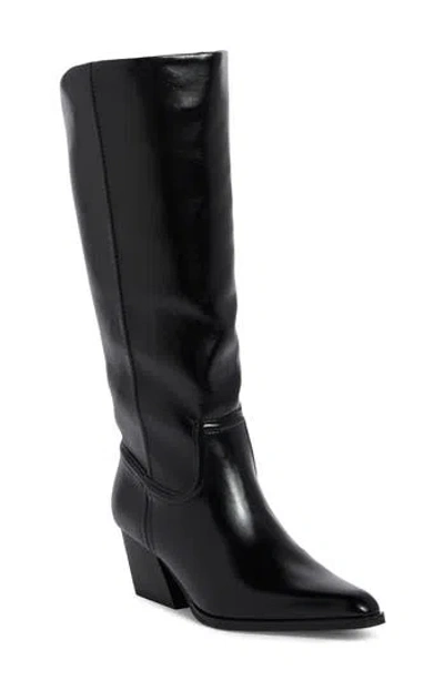 Steve Madden Gianada Faux Leather Knee High Boot In Black