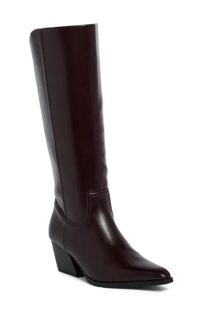 Steve Madden Gianada Faux Leather Knee High Boot In Burgundy