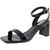 STEVE MADDEN GIFTED WOMENS BUCKLE PATENT BLOCK HEEL