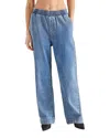 Steve Madden Gilda Wide Leg Denim Pants In Blue Denim