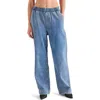 Steve Madden Gilda Wide Leg Denim Pants In Blue Denim