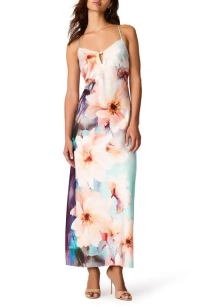 Steve Madden Gilette Floral Column Maxi Dress In Pink