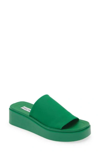 Steve Madden Gimmee Platform Wedge Sandal In Green