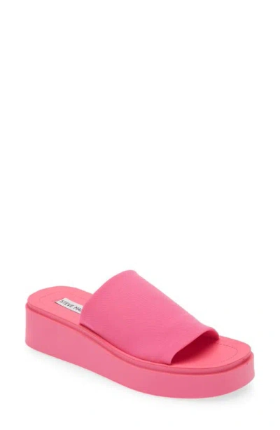 Steve Madden Gimmee Platform Wedge Sandal In Pink