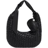 Steve Madden Ginger Woven Shoulder Bag In Black