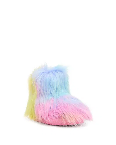 Steve Madden Girls' Tbeastie Faux Fur Boots Toddler, Little Kid In Multi
