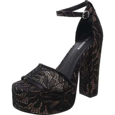 Steve Madden Glam Womens Solid Platforms Dress Sandals In Multi