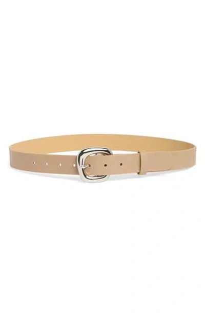 Steve Madden Glazed Buckle Belt In Tan
