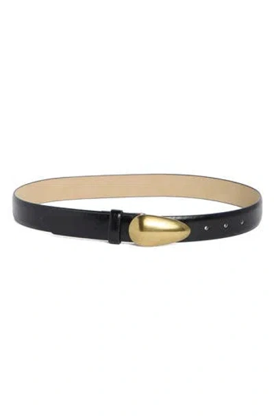 Steve Madden Glossy Teardrop Buckle Belt In Pattern