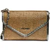 Steve Madden Glow Straw Crossbody Bag In Silver