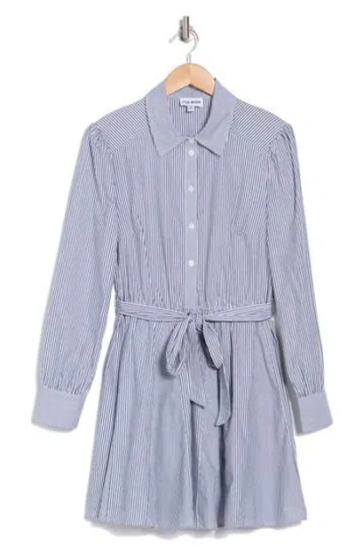 Steve Madden Godet Stripe Shirtdress In Marine