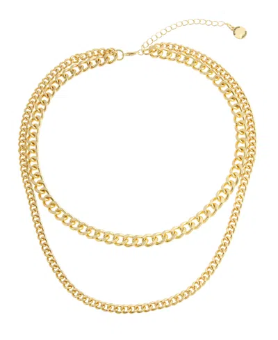 Steve Madden Gold Boho Mixed Chain Layered Necklace