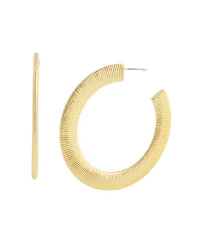 Steve Madden Gold Boho Snake Chain Hoop Earrings