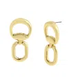 Steve Madden Gold Collegiate Link Drop Earrings In Gold