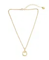 Steve Madden Gold Collegiate Link Pendant Necklace In Gold