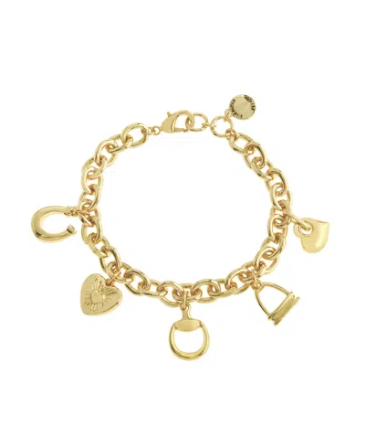 Steve Madden Gold Collegiate Mixed Charm Bracelet