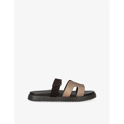 Steve Madden Kids' Gold Comb Missile Leather Sandals Eur 34 / 2 Uk In Multi