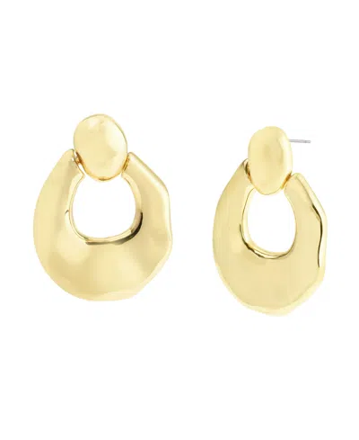 Steve Madden Gold Vintage Doorknocker Earrings