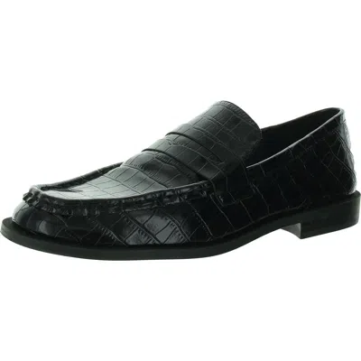 Steve Madden Goodman Womens Faux Leather Embossed Loafers In Multi