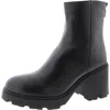 Steve Madden Goucho Womens Lug Sole Block Heel Chelsea Boots In Black