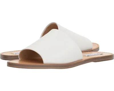 Steve Madden Grace Women's Size Us 7.5 White Leather Stylish Slide Sandal Zpo76