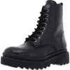 Steve Madden Graham Womens Leather Platform Ankle Boots In Black