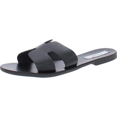Steve Madden Greece Womens Cut-out Slide Sandals In Black