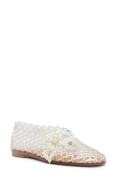 Steve Madden Grove Charm Jelly Flats In Transparent