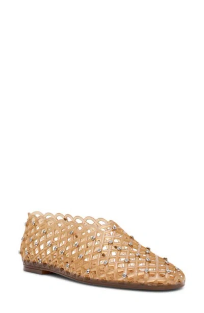 Steve Madden Grove Rhinestone Jelly Flat In Brown