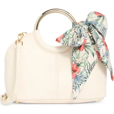 Steve Madden Gwenie Faux Leather Handbag With Scarf In White