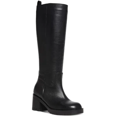 STEVE MADDEN GYRATE WOMENS LEATHER TALL KNEE-HIGH BOOTS