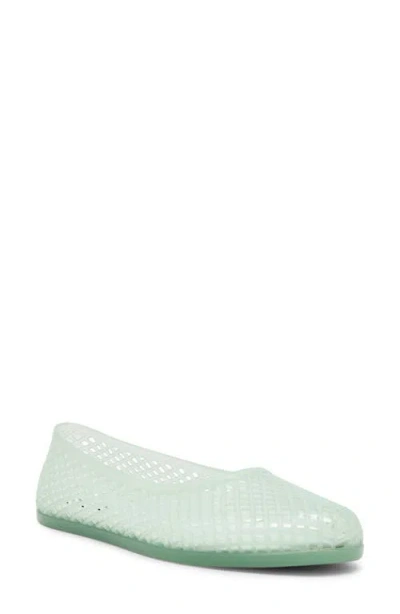 Steve Madden Gyzmo Perforated Jelly Flat In Blue