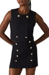 Steve Madden Hadley Double Breasted Vest In Black