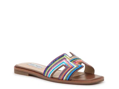 Steve Madden Hadyn Sequin Slide Sandal In Brown