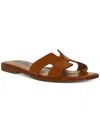 STEVE MADDEN HADYN WOMENS LEATHER OPEN TOE SLIDE SANDALS