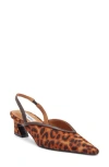Steve Madden Haleigh Slingback Pump In Leopard Calf Hair