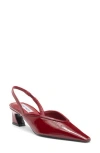 Steve Madden Haleigh Slingback Pump In Red Patent