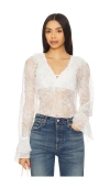 Steve Madden Hampton Blouse In Cloud Dancer