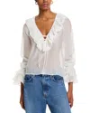 Steve Madden Hamptons Ruffle Lace Top
