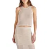 Steve Madden Hannah Open Stitch Sweater Tank In Neutral