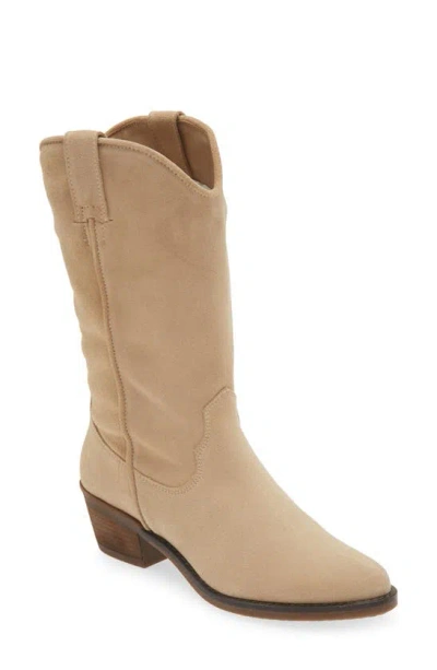 Steve Madden Hannah Western Boot In Sand Suede