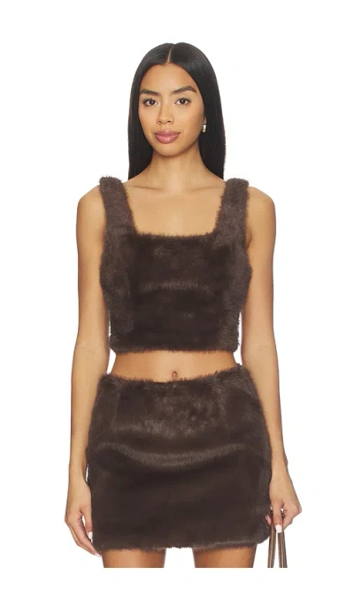 Steve Madden Hannia Top In Brown