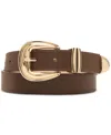 Steve Madden Hardware-embellished Faux-leather Belt In Brown