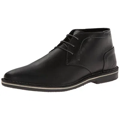 Steve Madden Harken Mens Leather Lace-up Shoes In Black