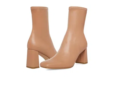 Steve Madden Harli Boot Women's Blush Square Toe Block Heel Bootie Jobb1829 In Neutral