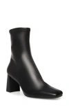 Steve Madden Harli Womens Faux Leather Square Toe Ankle Boots In Black
