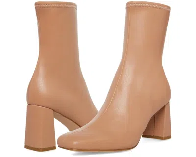 Steve Madden Harli Boots Womens Blush Square Toe Block Heel Booties Lion920 In Brown
