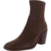 Steve Madden Harmen Womens Zipper Square Toe Ankle Boots In Brown